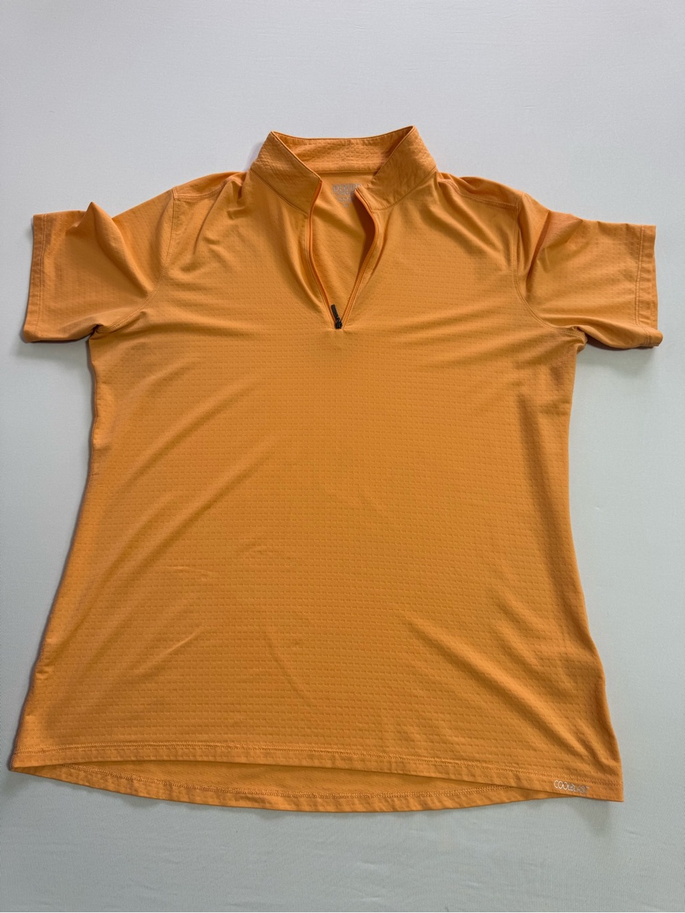 Polo Women's Short Sleeve Zip Tee in Peach